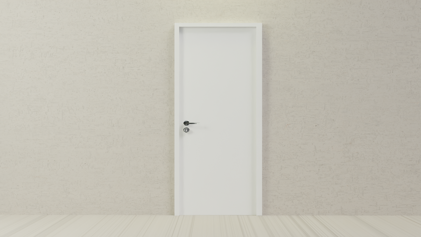 Porta branca simples 200X80cm Direita