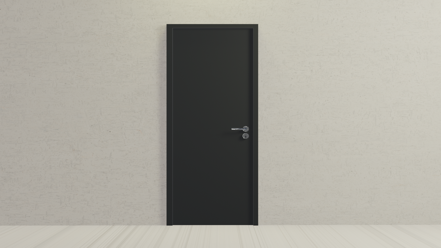 Vão de porta preta 200X80cm Esquerda