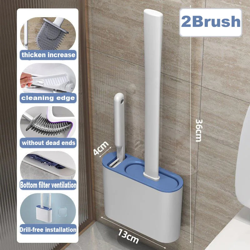 Conjunto de escova sanitária de silicone