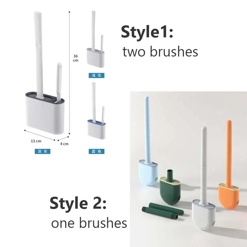 Conjunto de escova sanitária de silicone