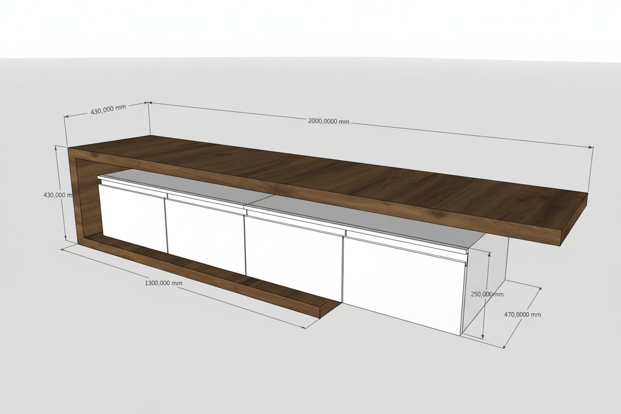 Móvel de TV Moderno em Freixo e Lacado Preto | Imparável Requinte - Imparável Requinte