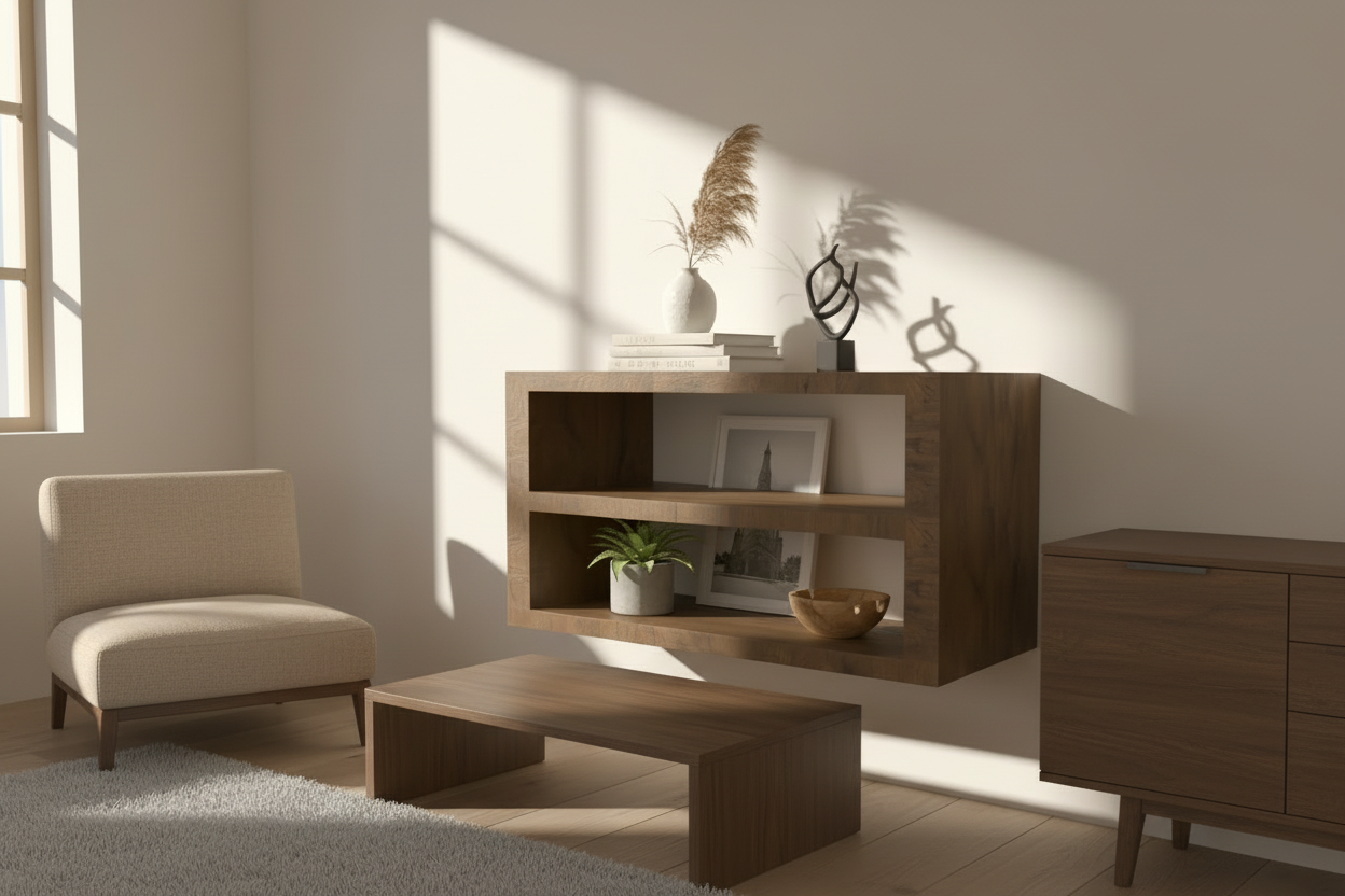 Móvel de entrada em madeira maciça de freixo | Imparavel Requinte